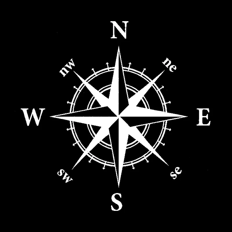 

14cm*14cm NSWE Originality Nautical Compass Vinyl Decal Motorcycle Car Sticker S6-3507