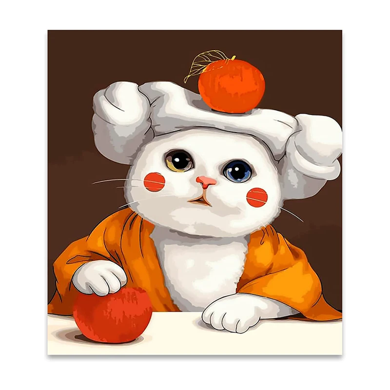 

Little Painter DIY Oil Painting Paint by Number Kit for Kids Adults Beginner 16x20 inch - A Cute Cat
