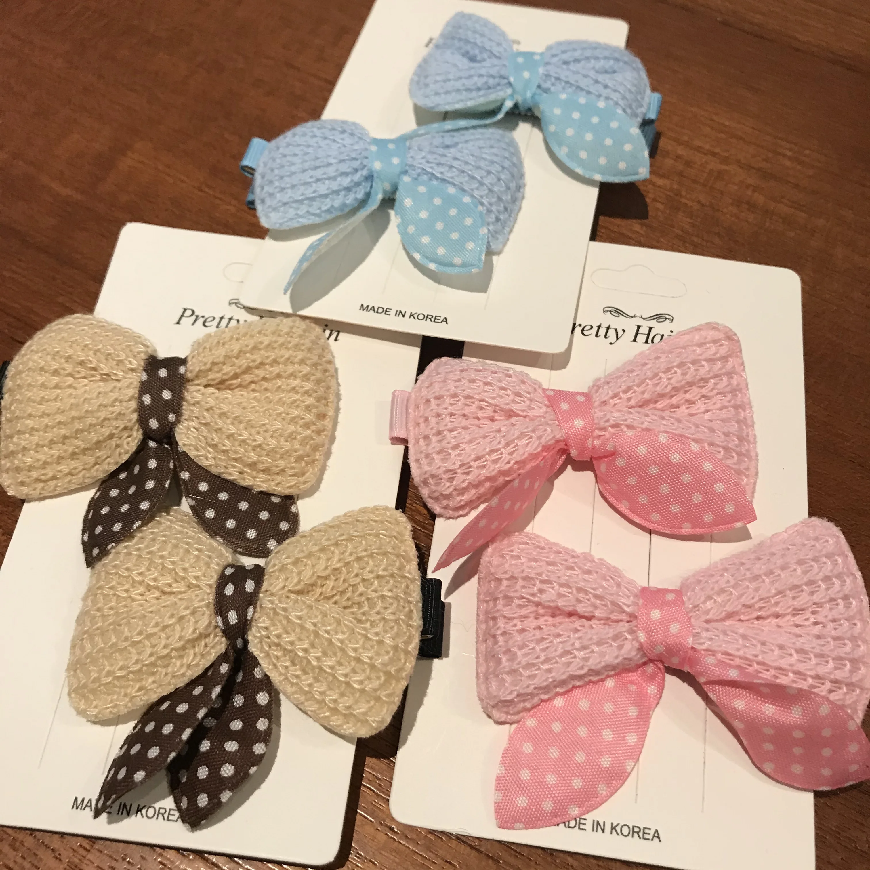 2 шт./компл. прекрасный мультфильм тканевого материала заколки для волос с бантом