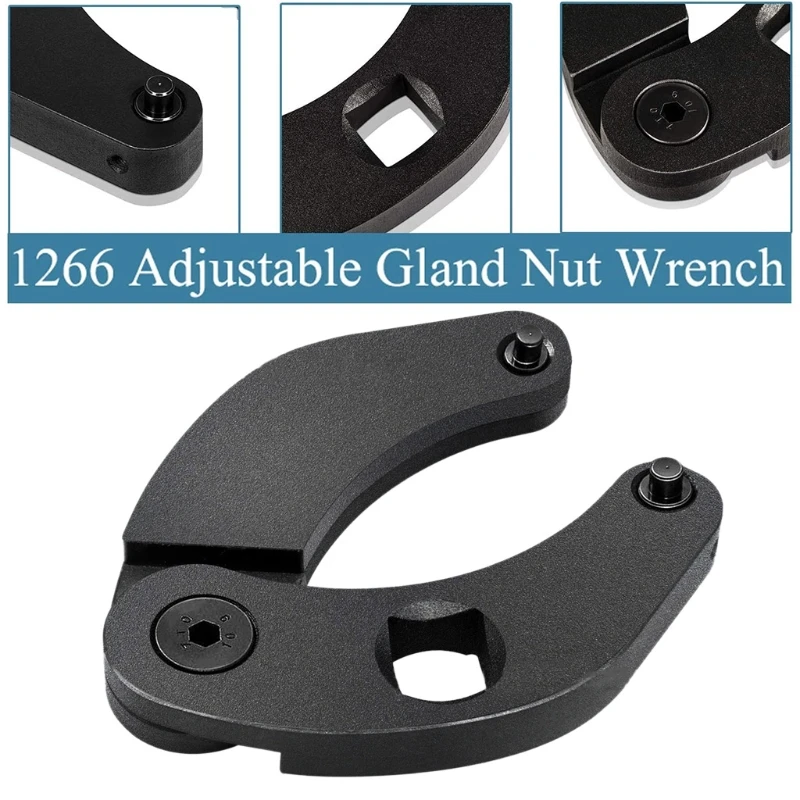 

Durable 11cm 1266 Adjustable universal spanner Gland Nut Hand Wrench Tool for Hydraulic Cylinders on Most Farm LX0D