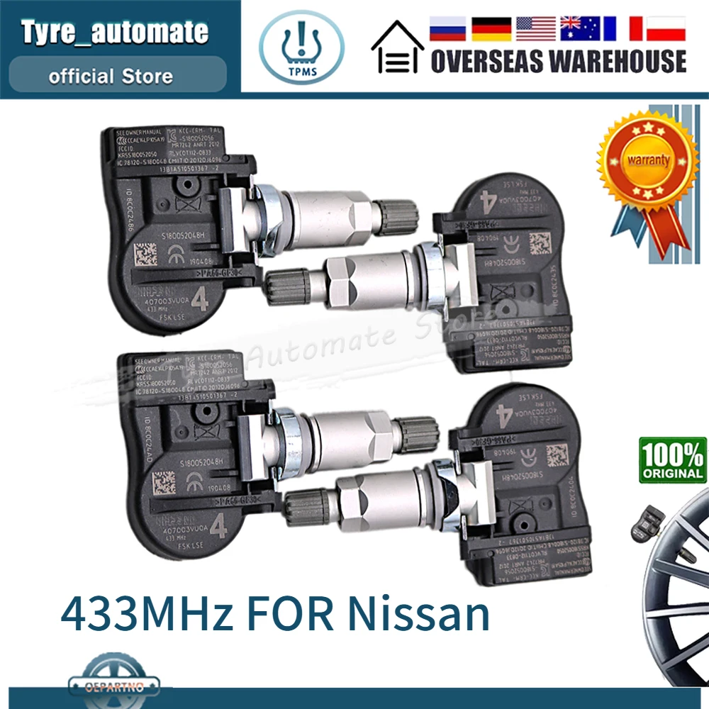 433MHz TPMS Sensor 40700-3VU0A Tyre Pressure Sensors FOR Nissan Pulsar Qashqai II TIIDA TEANA X-Trail Rogue 407003VU0A