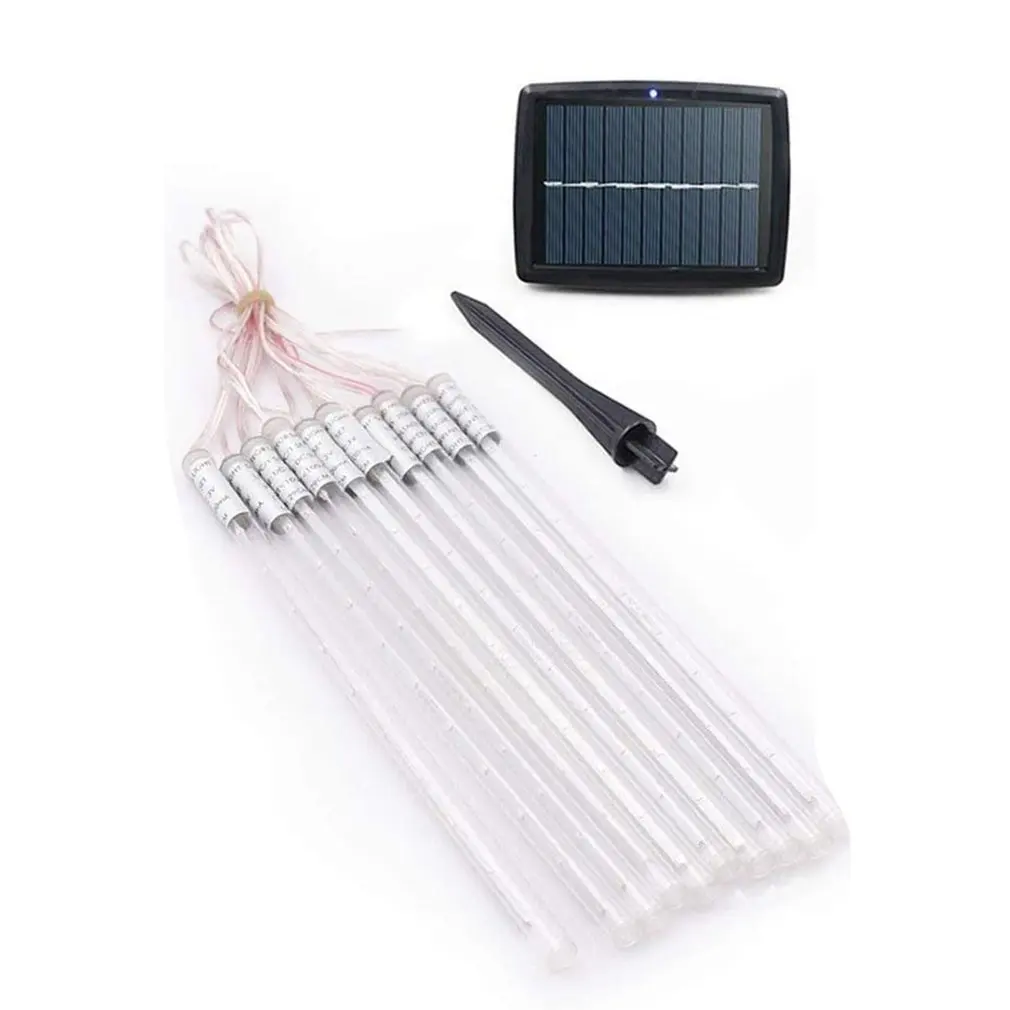 

Solar Meteor Shower Light Large 10 Tube 360LED Solar Outdoor Lights Holiday Party Wedding Christmas Decoration String Lights