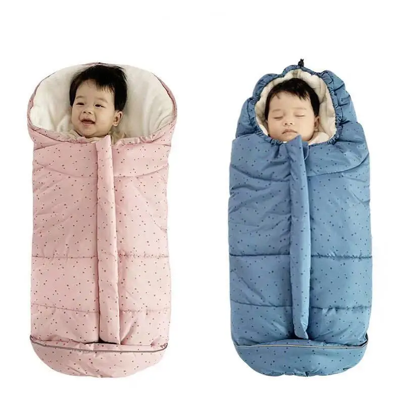 Universal Baby Stroller Sleeping Bags Winter Warm Sleepsack Envelope For Newborn Babies 0-24M Infants Windproof Cocoon Swaddling | Мать и