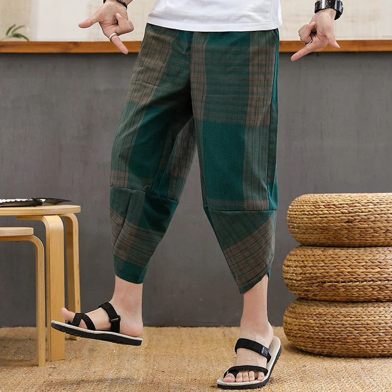 Мужские брюки в японском стиле повседневные штаны большого размера размеры до 5XL