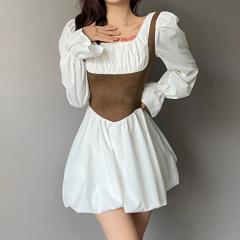 

Fall Clothes Long-sleeve White Sexy Dress Party Dresses for Women Gothic Clothes Club Outfits Streetwear Y2k Wholesale Items