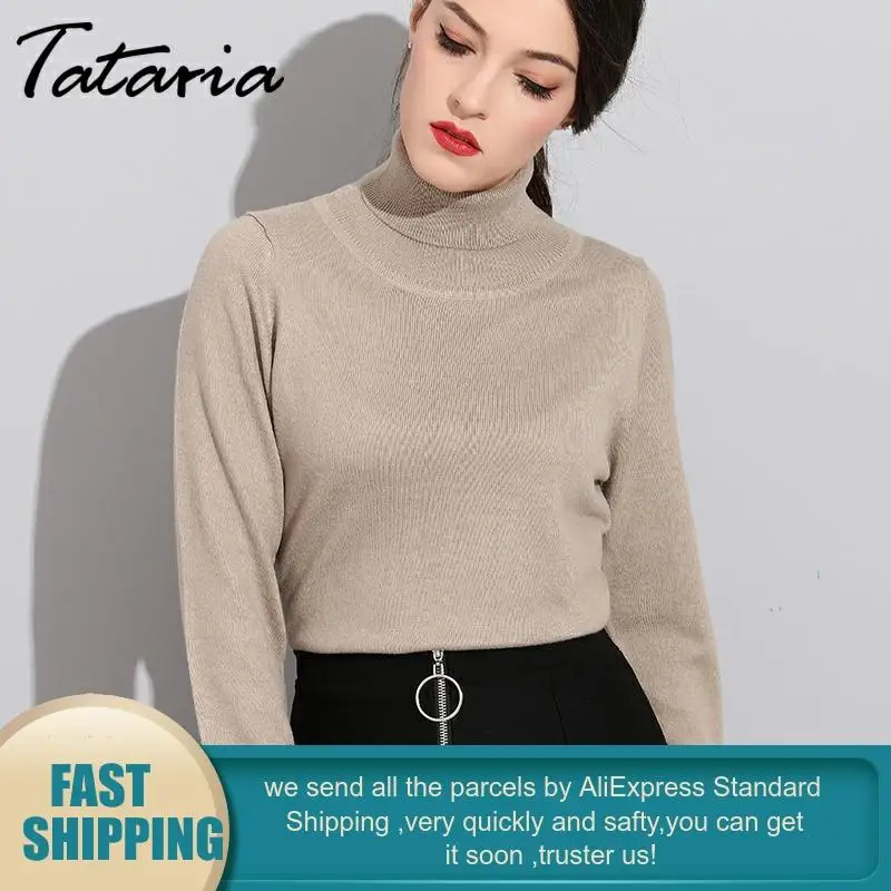 Кашемировый Женский пуловер свитер водолазка вязаный длинный рукав Весна 2022