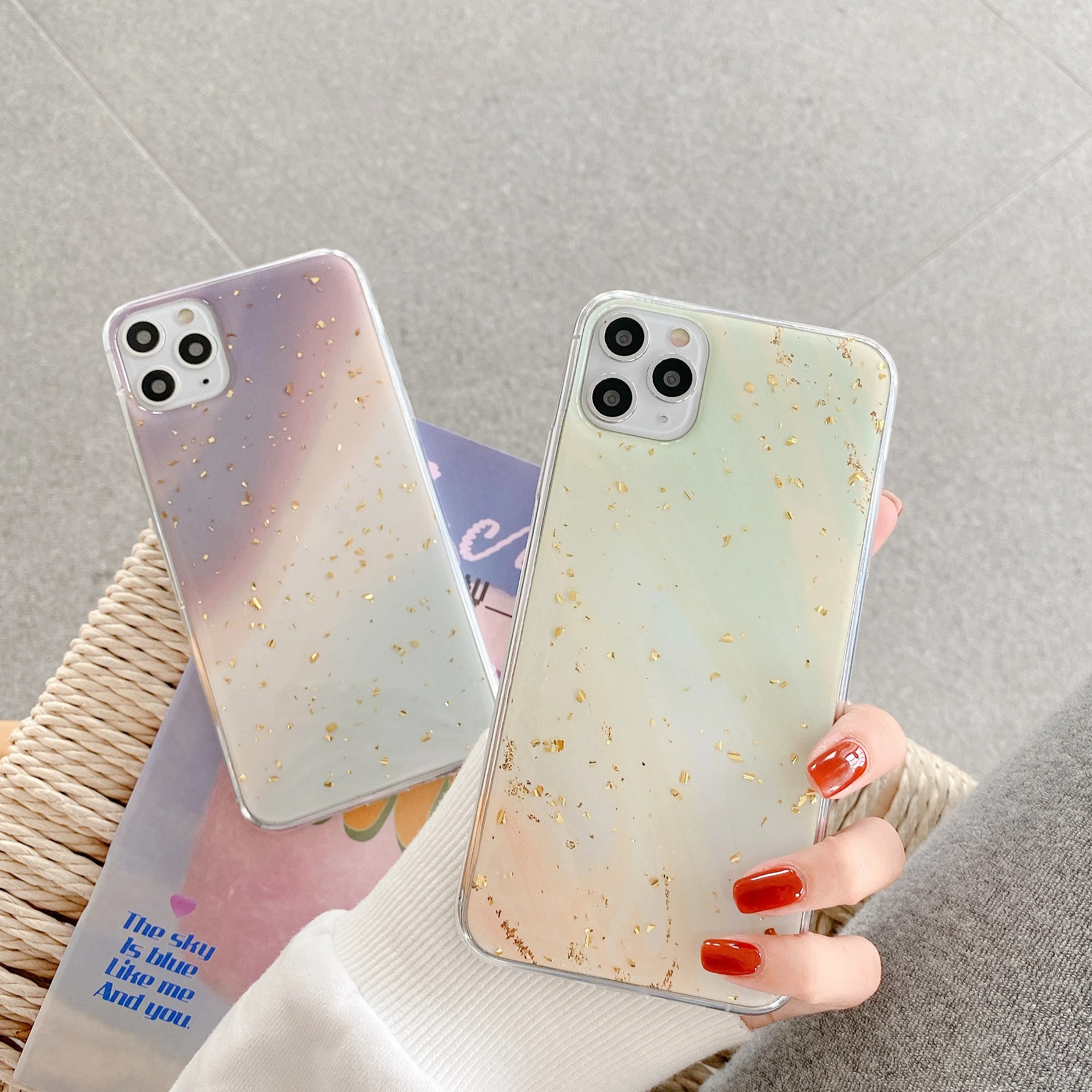

Fashion Rendering Phone Case For iPhone 12 11 Pro Max Mini Shockproof Clear Soft TPU For APPLE XS Max XS XR X Back Cover