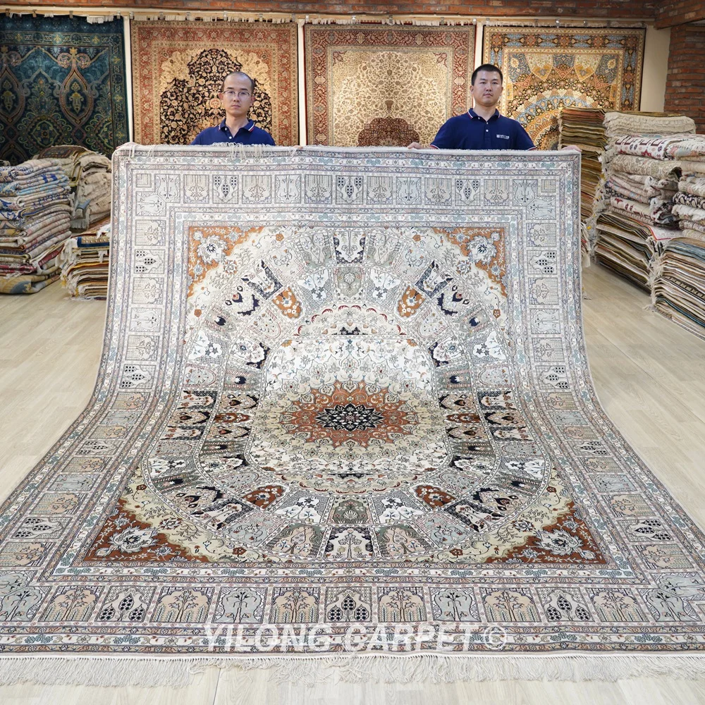 8 'x 10' Новый персидский домашний декор шелковые Коврики ручной работы