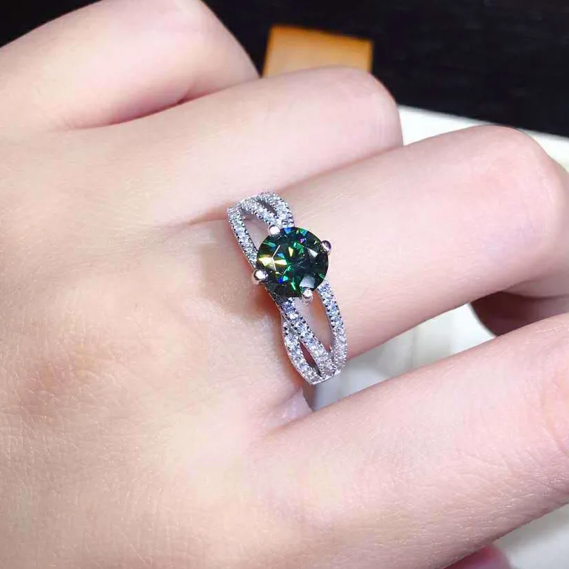 

Luxury Natural Emerald Rings for Women Adjustable Sterling Silver Rings Rings Wedding Party Engagement Rings Fine Jewelry Gift
