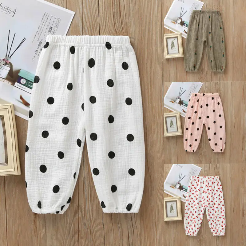 Kids Boys Girls 6M-3T Cotton Casual Trousers Toddler Leggings Harem Pants