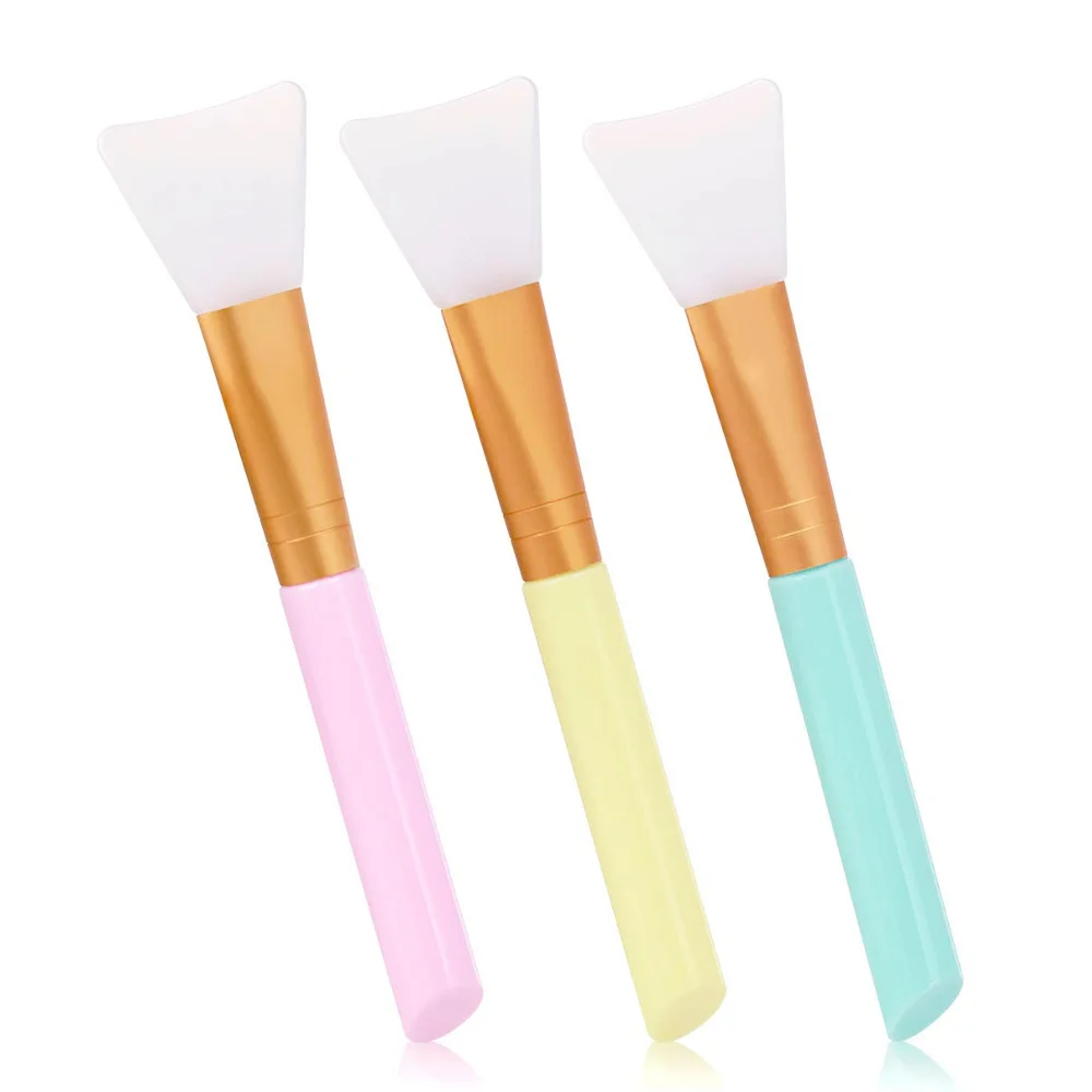 

Women Fashion 1pc Silicone Facial Face Mask Brush Mask Mud Mixing Brush Tool 5 Color Soft Women Skin Face Care Tool