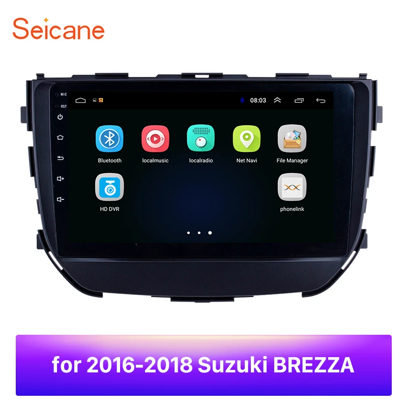 Seicane Android 8 1 автомобильный блок радио для Suzuki BREZZA 2016 2017 2018 gps навигация USB AUX