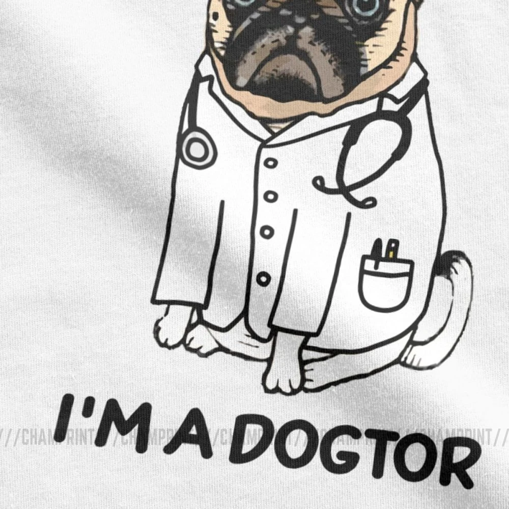 Trust Me I'm A Dogtor Pug Awesome футболки для мужчин Забавный Юмор Мопс Life Doctor одежда летние