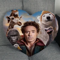 hot sale classic funny movie dr dolittle heart shape pillow covers bedding comfortable cushionhigh quality pillow cases
