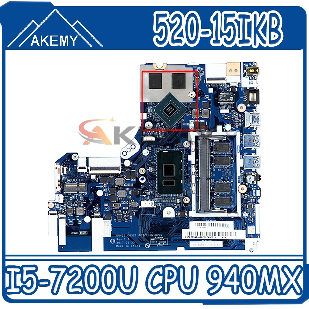 DG421 DG521 DG721 NM B242 5B20N98493 для Lenovo 520 15IKB 320 15ISK Материнская плата ноутбука SR342 I5 7200U