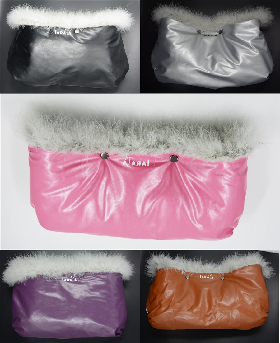 Cochecito de beb&eacute; Universal de lujo, piel de cuero, Muff de mano, c&aacute;lido, de invierno, 6 colores-5