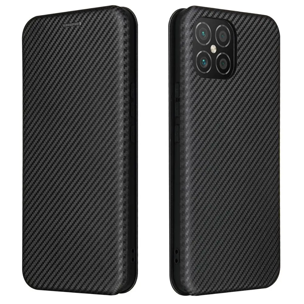 

2021 For Huawei Nova 8 SE Case Luxury Flip Carbon Fiber Skin Magnetic Adsorption Case For Huawei Nova 8SE Nova8SE Phone Bag