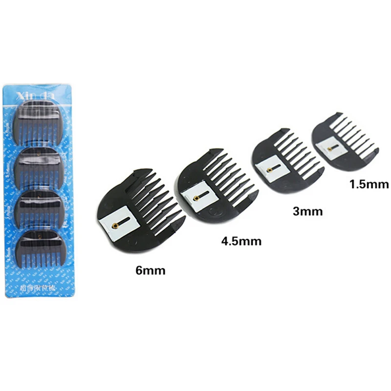 

4Pcs Universal Hair Clipper Limit Comb Guide Attachment Size Barber Replacement