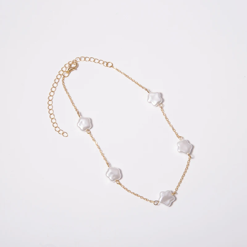 SRCOI простая форма пентаграммы жемчужное короткое ожерелье цепочка