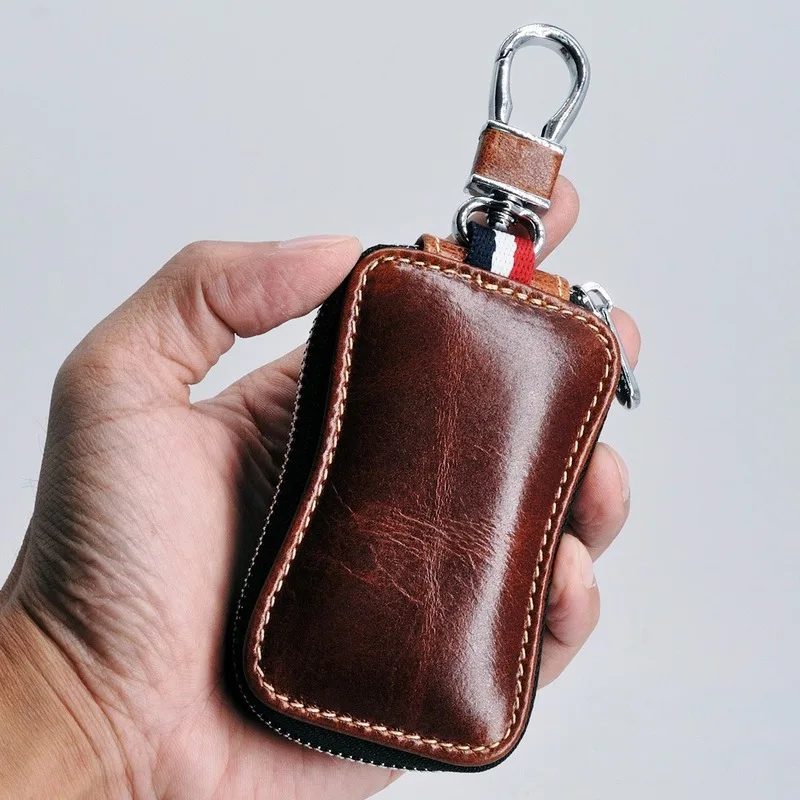 Брелок для ключей из высококачественной воловьей натуральной кожи цепочка
