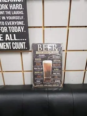 

LA CHANSON Bar Signs Metal Tin Sign for Your Home Kitchen Diner Bar Pub and Man Cave Cocktails Retro Sketch Decoration 8x12