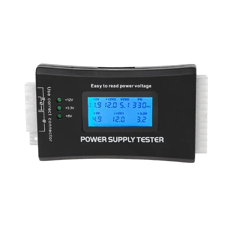 

HOT LCD PC Computer 20/24 Pin 4 PSU ATX BTX ITX SATA HDD Power Supply Tester