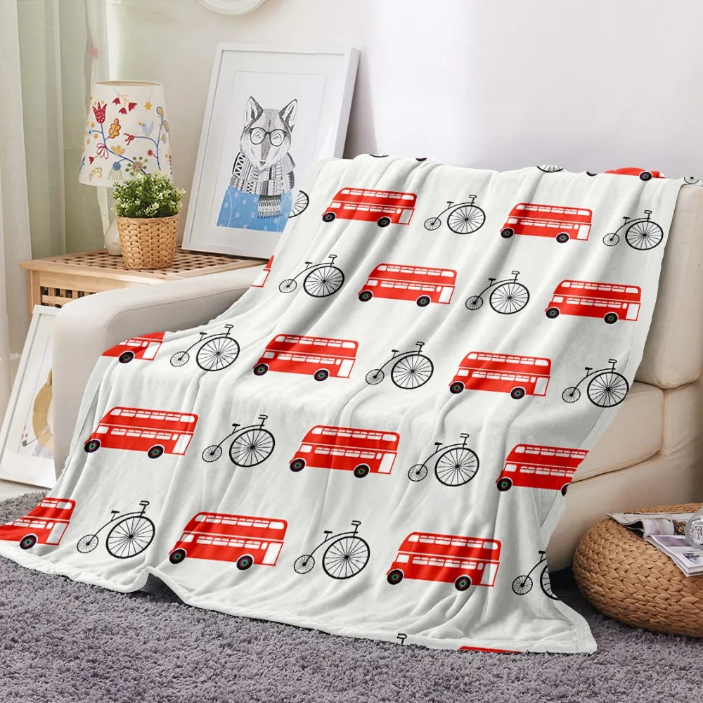 Мультяшный автомобиль Фланелевое Подарочное одеяло для дивана кровать диван
