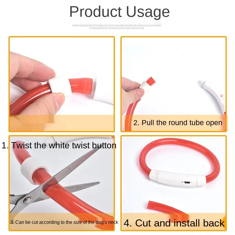 Светодиодный Usb-ошейник для собак ошейник ночные ошейники светящиеся