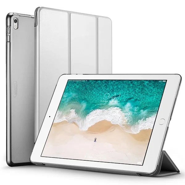 Чехол для iPad Pro 12,9 дюйма, новинка, ESR YiPPee, цветной, ультра тонкий, искусственная кожа, умный чехол, магнитный, пробуждение, сон - Цвет: Grey