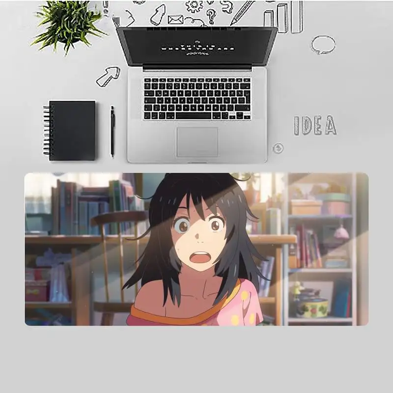 

Anime your name Natural Rubber Gaming mousepad Desk Mat Desk Table Protect Game Office Work X XL Non-slip Laptop Cushion