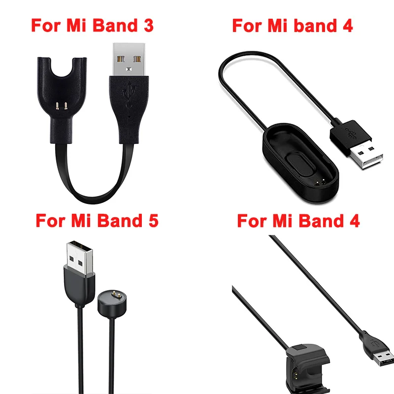 Зарядные устройства для Xiaomi Mi Band 3 4 2 Замена зарядного USB-адаптер зарядки провода