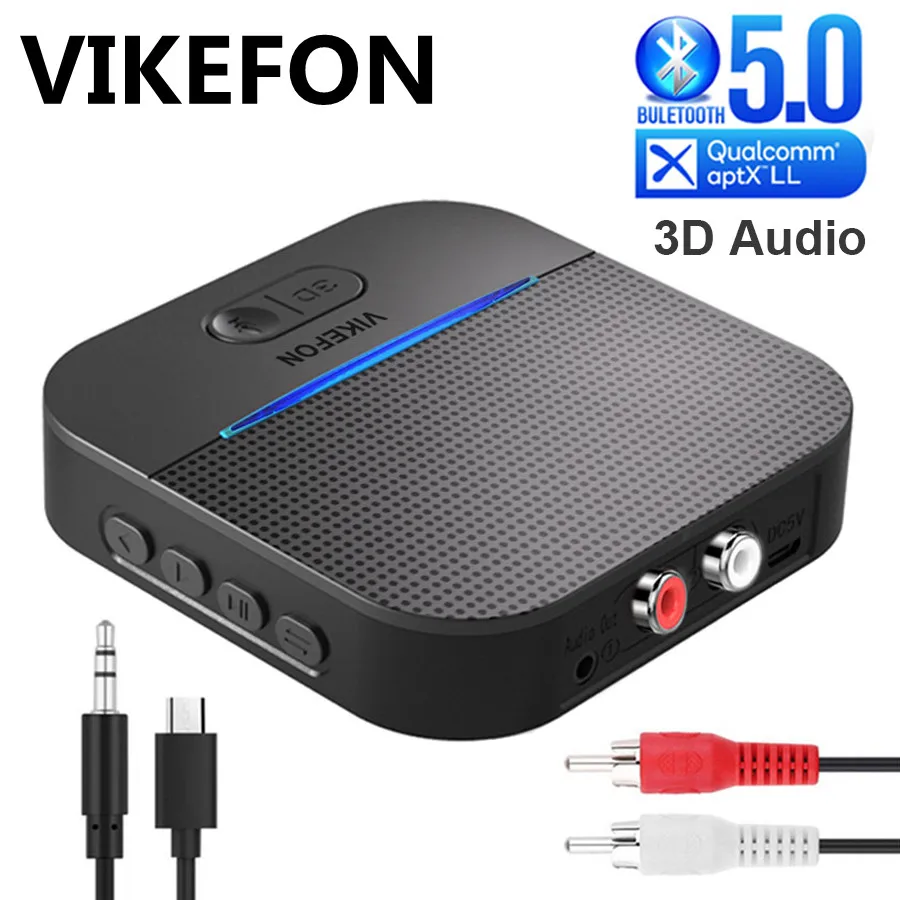 Приемник Bluetooth 5 0 RCA с дальним радиусом действия 50 м 3D объемным aptX низкой задержкой