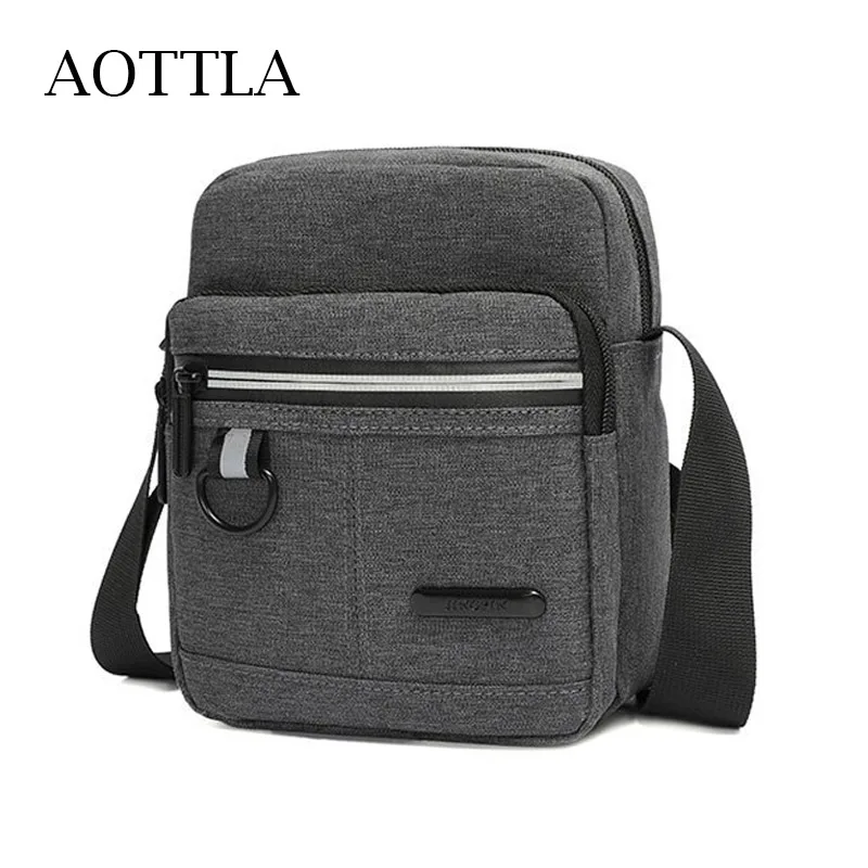 

AOTTLA Shoulder Bag Male Oxford Quality Crossbody Bags Wear Resistant Teenager Travel Bags Pure Color Casual Men's Messenger Bag