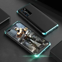 luxury armor shockproof phone case on for huawei p40 pro case metal bumber back cover for huawei p30 pro anti fall case