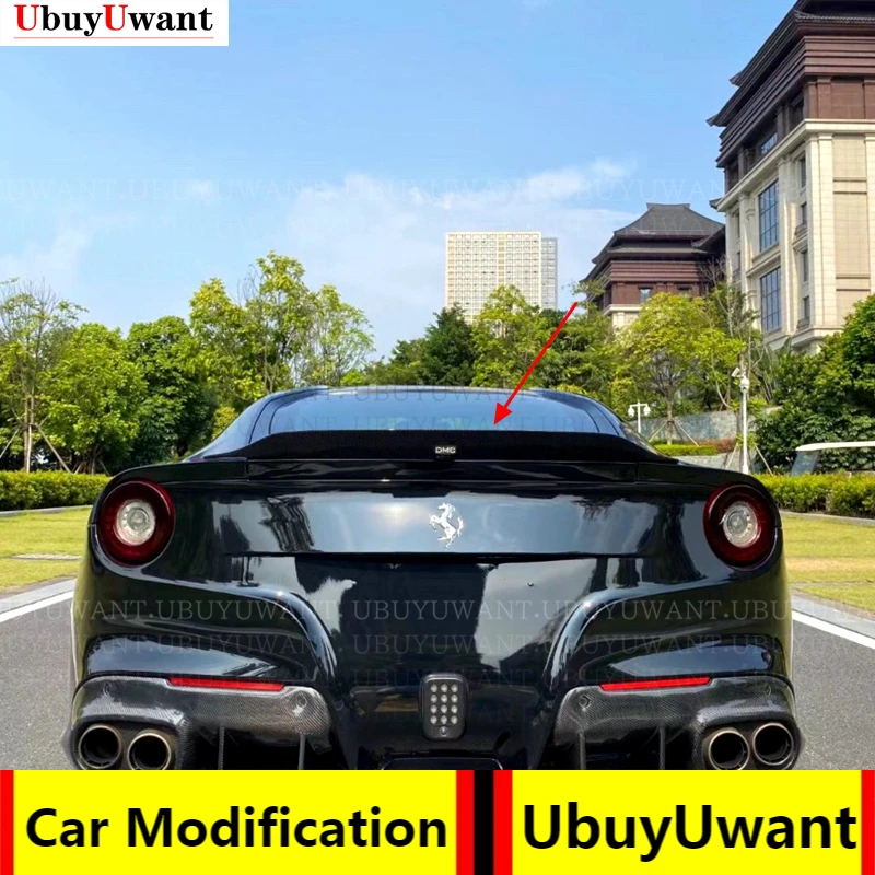 

Чехол для заднего спойлера крылья для 2013 - 2016 Ferrari F12 Berlinetta из углеродного волокна DMC стильные Внешние детали модифицированные автомобильные ...