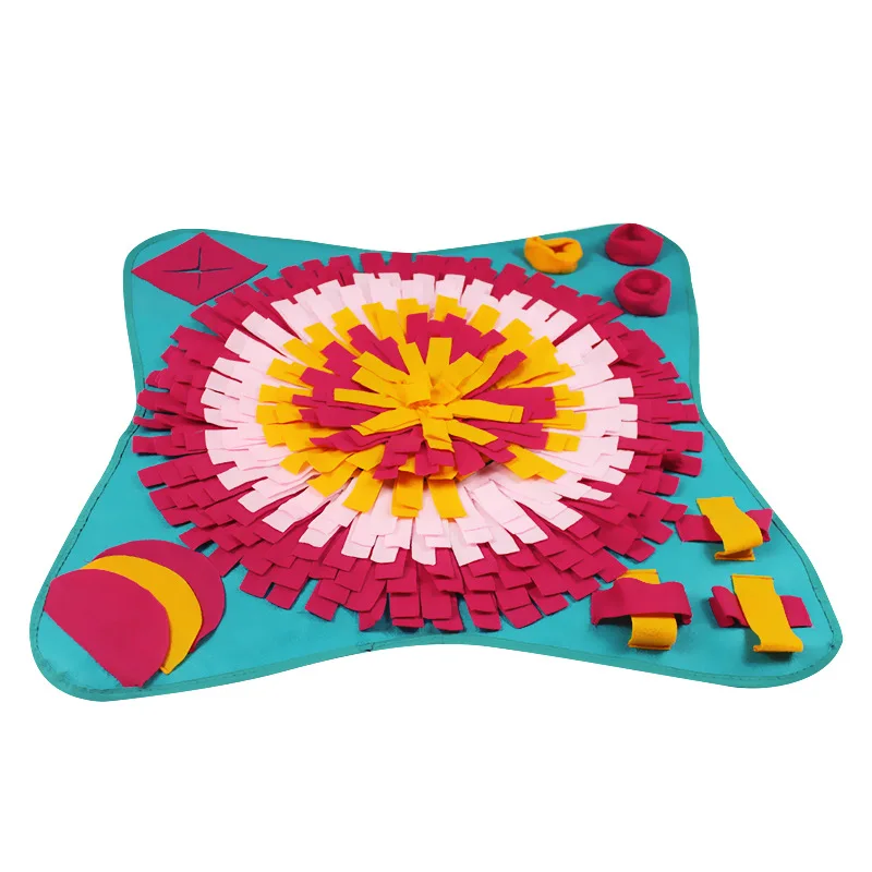 

Pet Dog Snuffle Mat Pet Sniffing Training Blanket Detachable Fleece Pads Dog Mat Relieve Stress Nosework Puzzle Toy Pet Nose Pad
