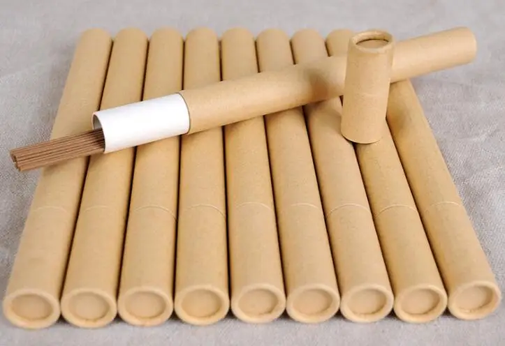 

100pcs Kraft Paper Incense Tube Incense Barrel Small Storage Box for 10g/20g Joss Stick Convenient Carrying#8213