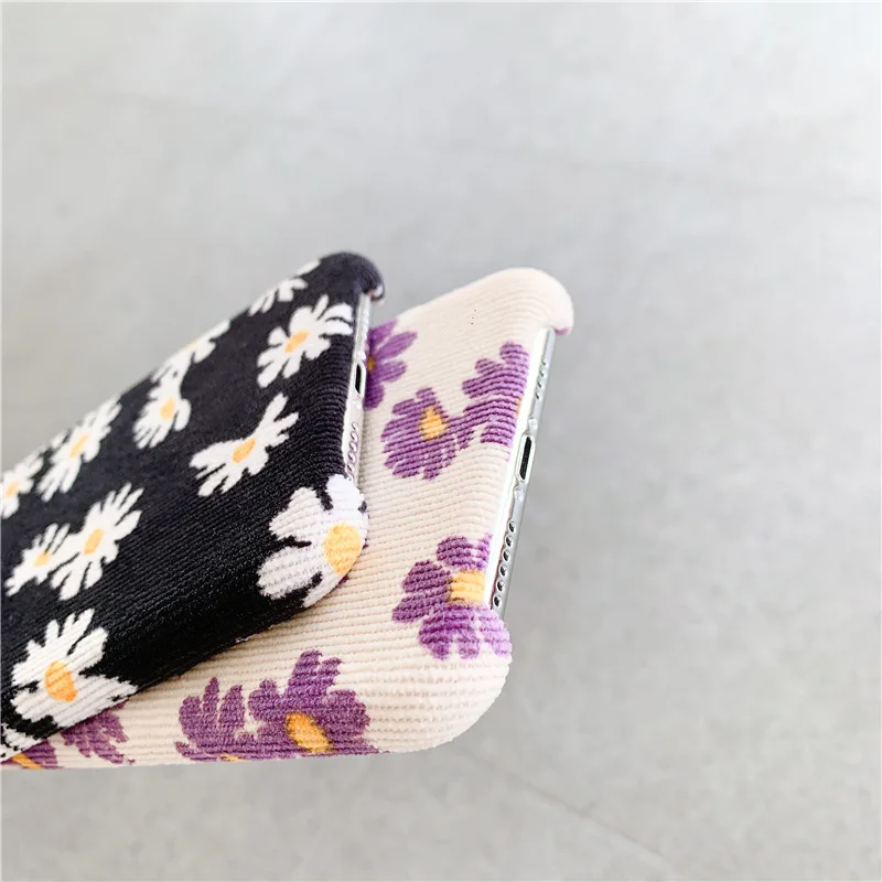 

100Pcs Fashion Colorful Flower Cloth Textures Phone Case For iphone 12 Mini 11 Pro Max 7 8 6 6S Plus XR XS Max SE2 Soft PU Cover