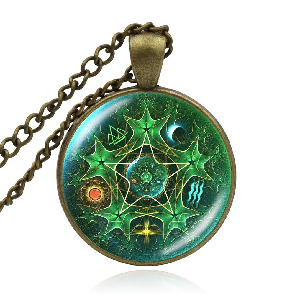 KARAIRIS Triple Moon Goddess Wicca Pentagram Necklace Magic Amulet Talisman Women Tibetan Jewelry Gift For Family | Украшения и