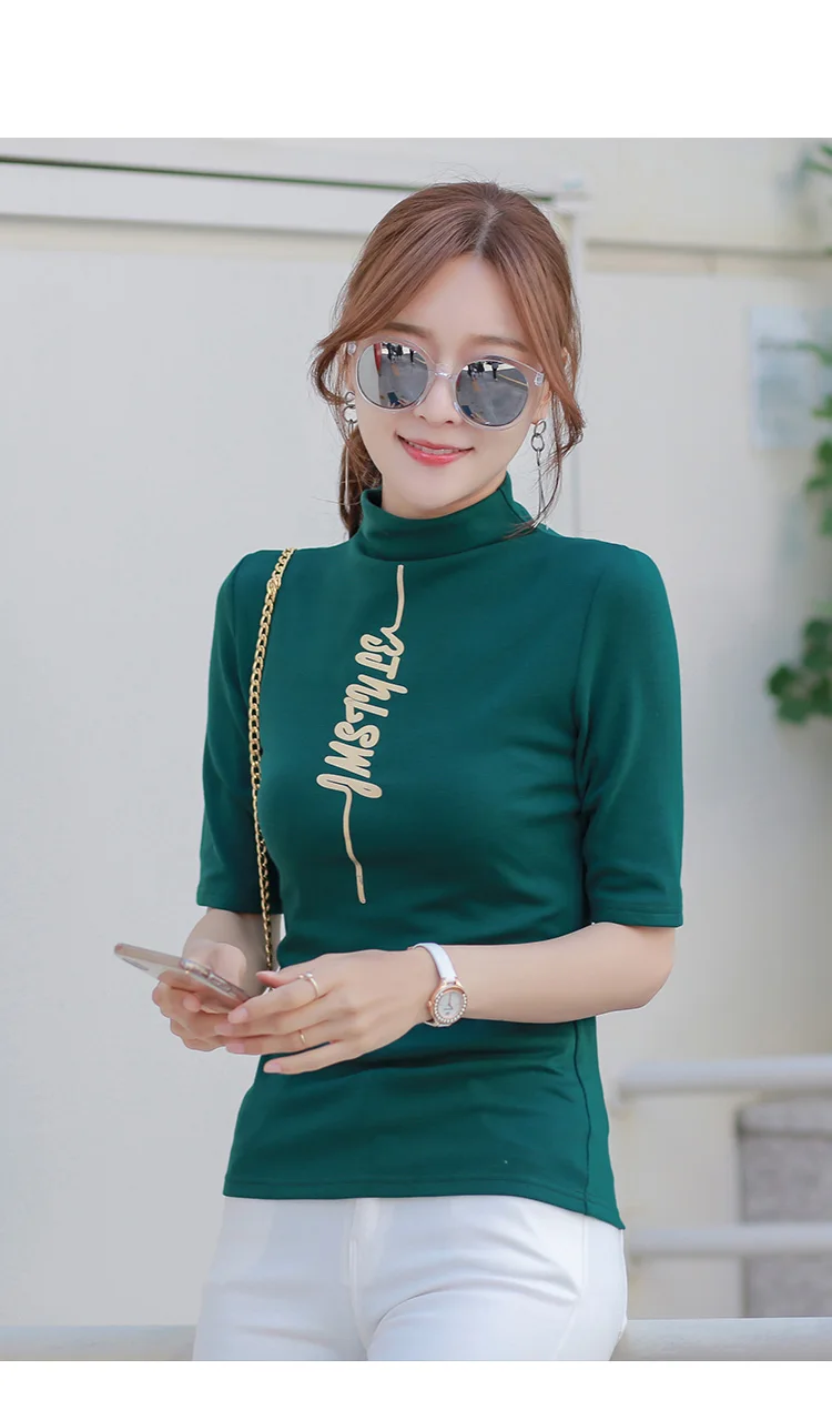 

Women black Cotton Fashion Cotton Ladies Tee Shirt Short Sleeve Tops Tee Shirt