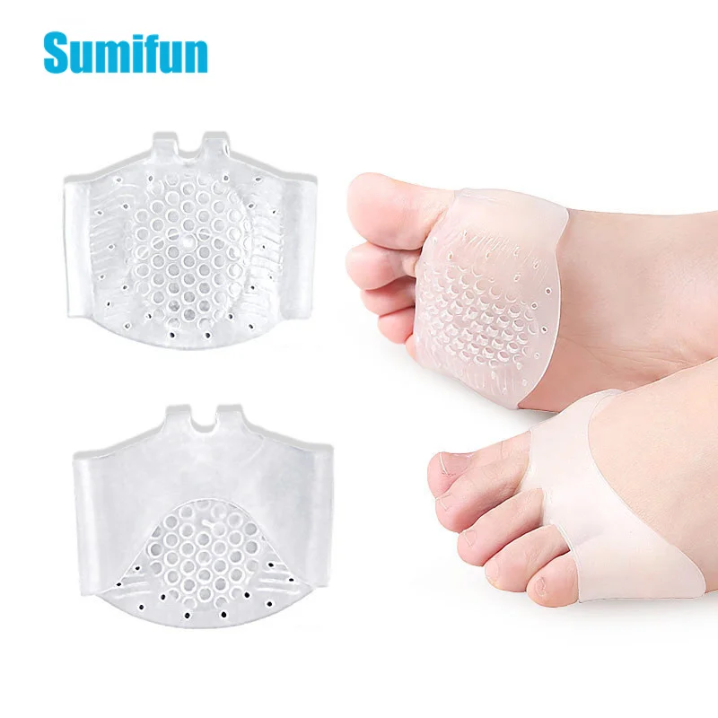 

1pair Forefoot Pad Insoles For Shoes Women Breathable Silicone Non-slip High Heel Forefoot Inserts Invisible Anti-pain Foot Pad