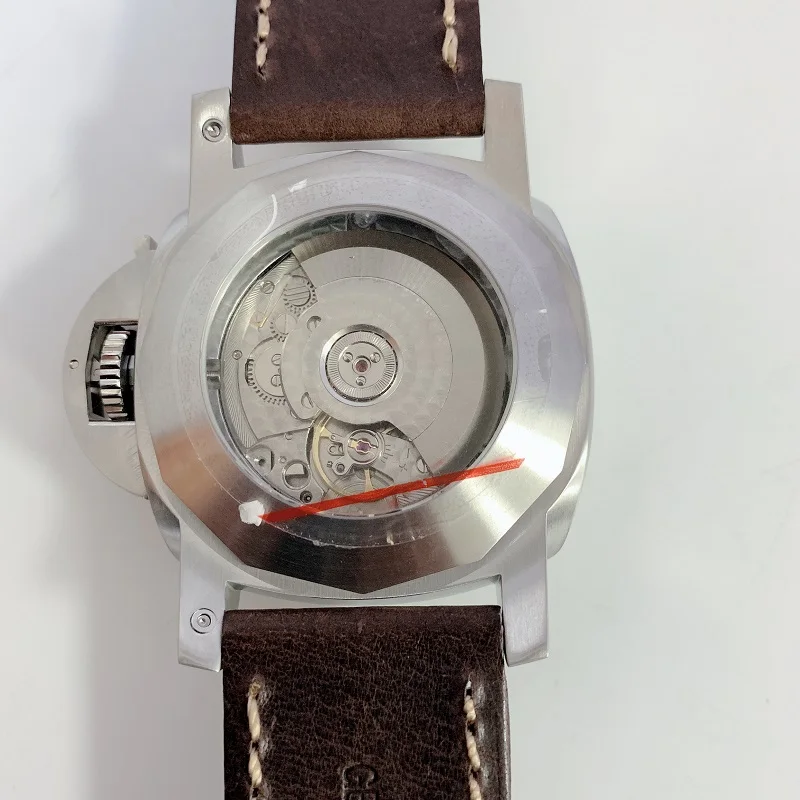 Новые мужские parnis 47 мм GMT кожаный ремешок Морская Чайка автоматические