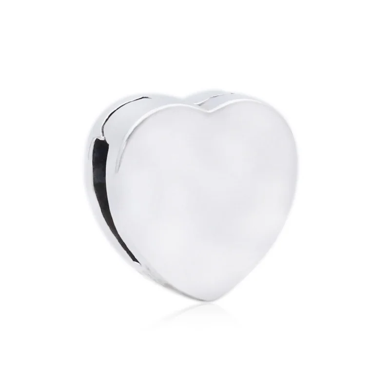 Модные серебряные бусины 925 пробы REFLEXIONS Love Heart Clip Charms fit оригинальный браслет Pandora