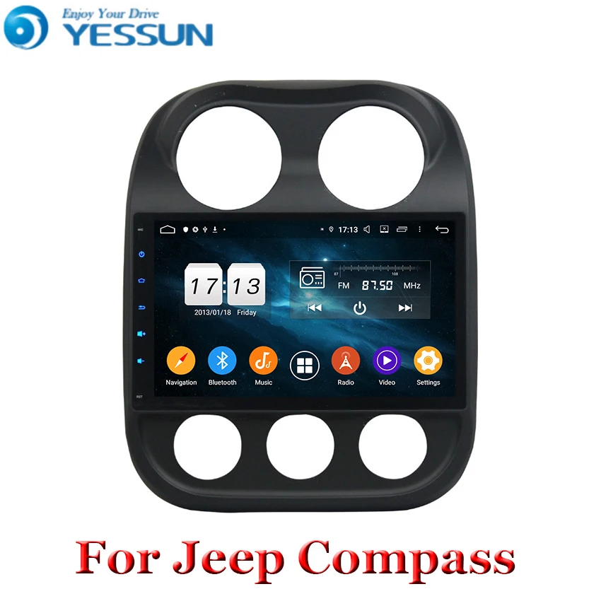 Автомобильный DVD-плеер Android 9 GPS-навигация мультимедиа для Jeep Compass патриот радио