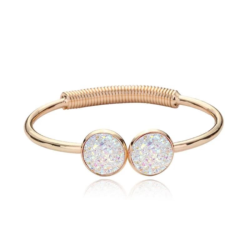 Женский овальный Браслет-манжета Овальный Круглый Открытый браслет с