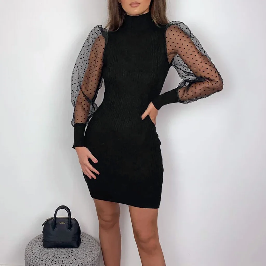 Женское прозрачное Сетчатое твидовое платье белое осеннее мини-платье с лентами