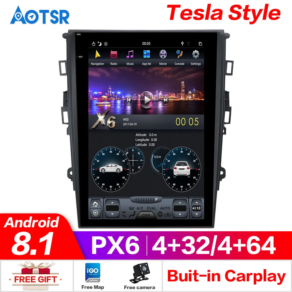 Автомобильный мультимедийный плеер без DVD-плеера 12 1 дюйма Android 8 4 + 64 ГБ