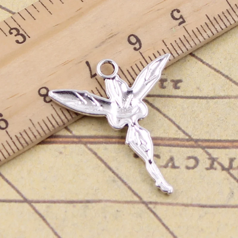 

20pcs Charms Pray Butterfly Angel 29x24mm Tibetan Silver Pendants Antique Jewelry Making DIY Handmade Craft For Bracelet