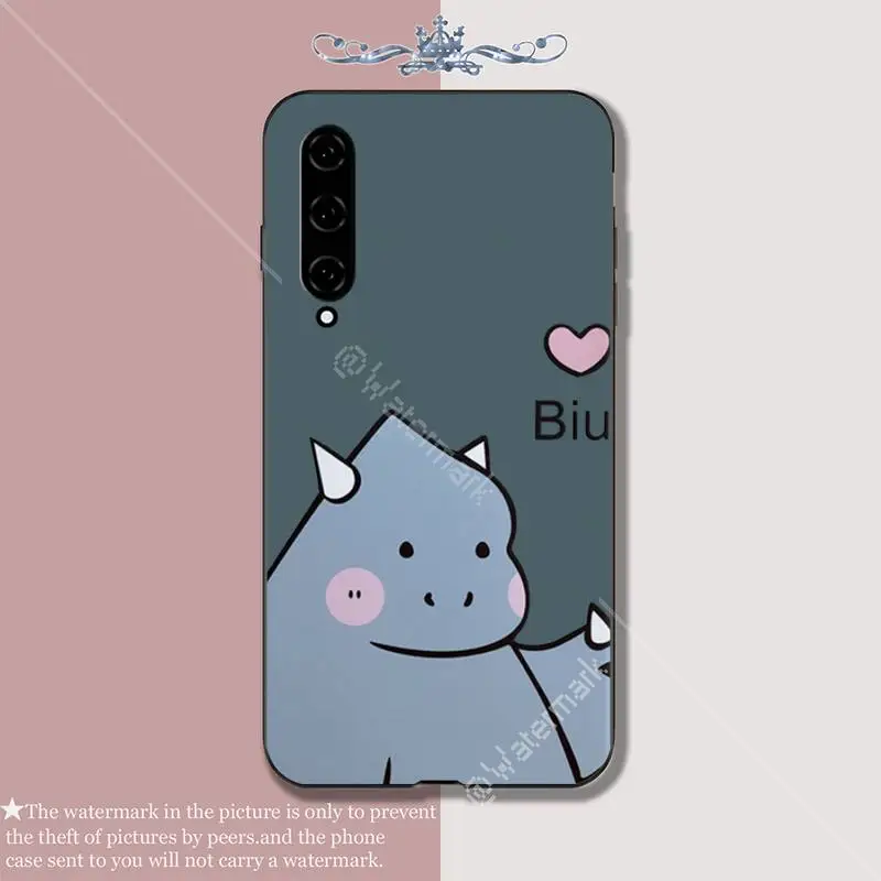 

YJYDNHBD Cute Dinosaur soft TPU black case cover for Xiaomi mi A1 A2 6 8 9 t pro 10 lite note 3 Mix 2 2s MAX 2 3 coque