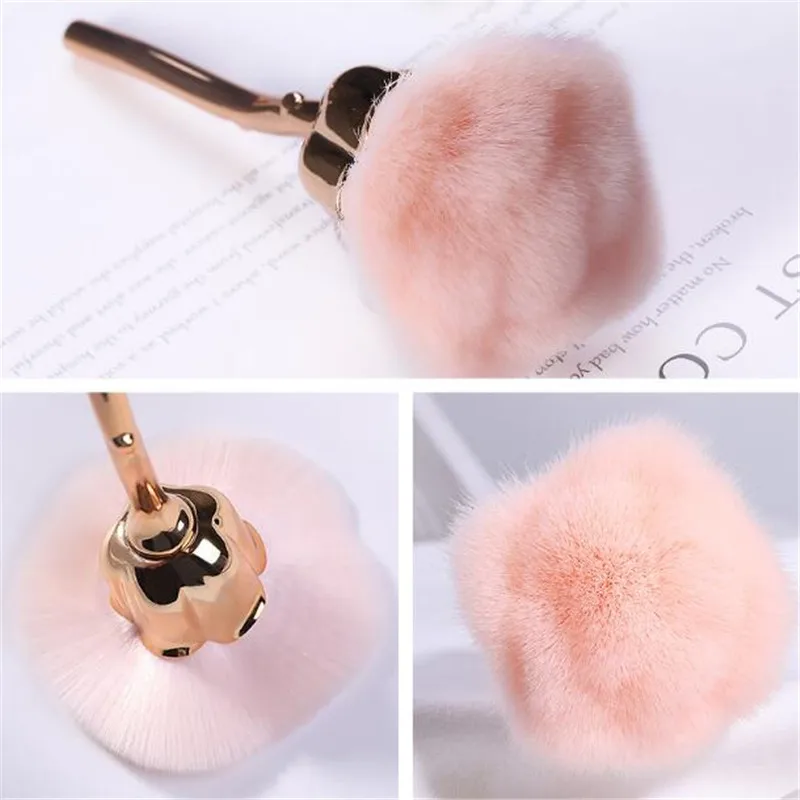 Rose Shape Duster Cleaner Nail Art Manicure Pedicure Powder Remover Cleaning Brush Tool Makeup Blush D220 | Красота и здоровье